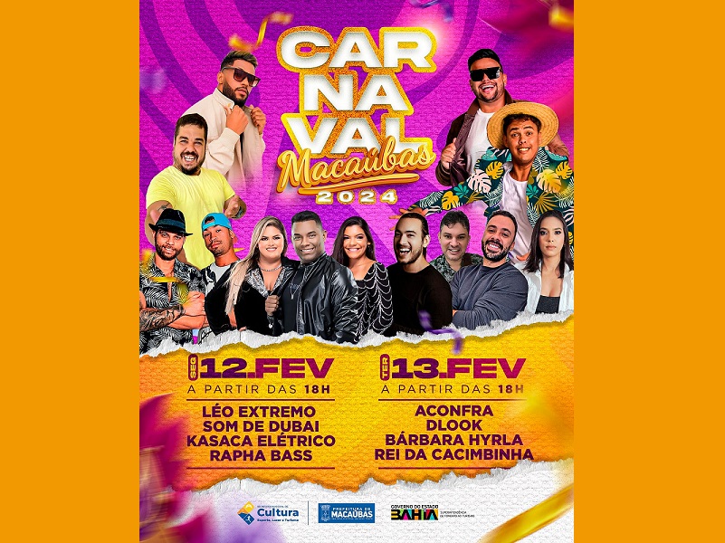CONFIRA A GRADE COMPLETA PARA O NOSSO CARNAVAL 2024!
