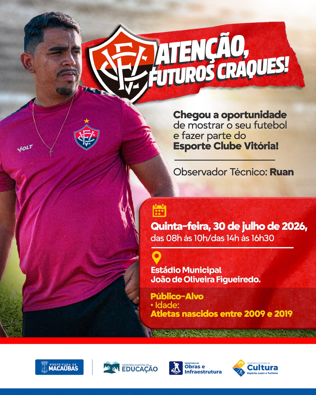 PENEIRA DO ESPORTE CLUBE VITÓRIA EM MACAÚBAS!