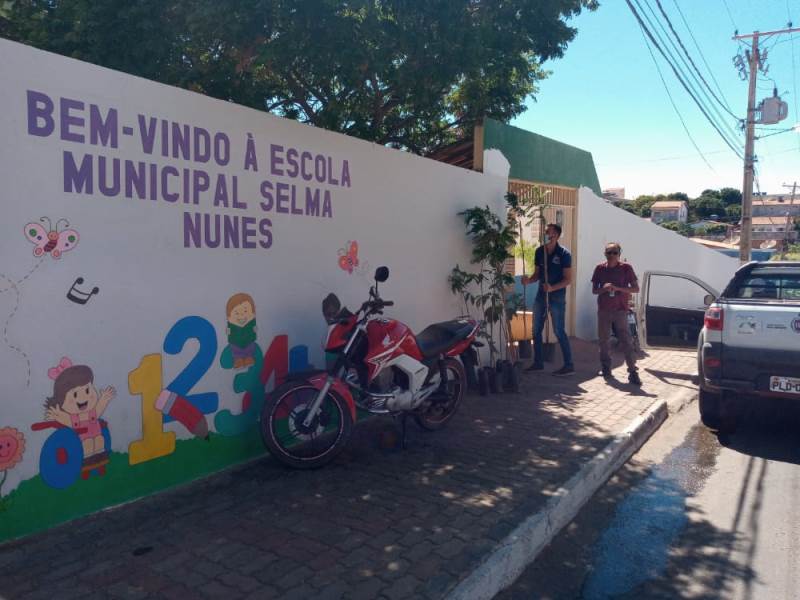 SECRETARIA MUNICIPAL DE MEIO AMBIENTE DOA MUDAS PARA A ESCOLA SELMA NUNES (SELMINHA)