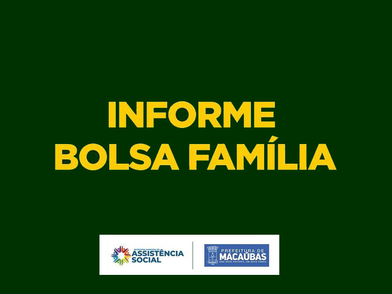 COMUNICADO DOS SETORES DE CADASTRO ÚNICO E BOLSA FAMÍLIA