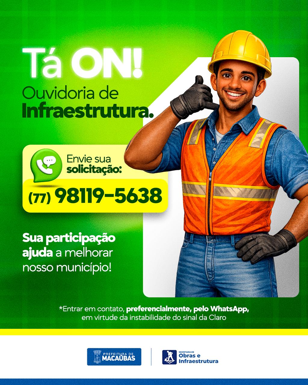 OUVIDORIA DE INFRAESTRUTURA ATIVA!