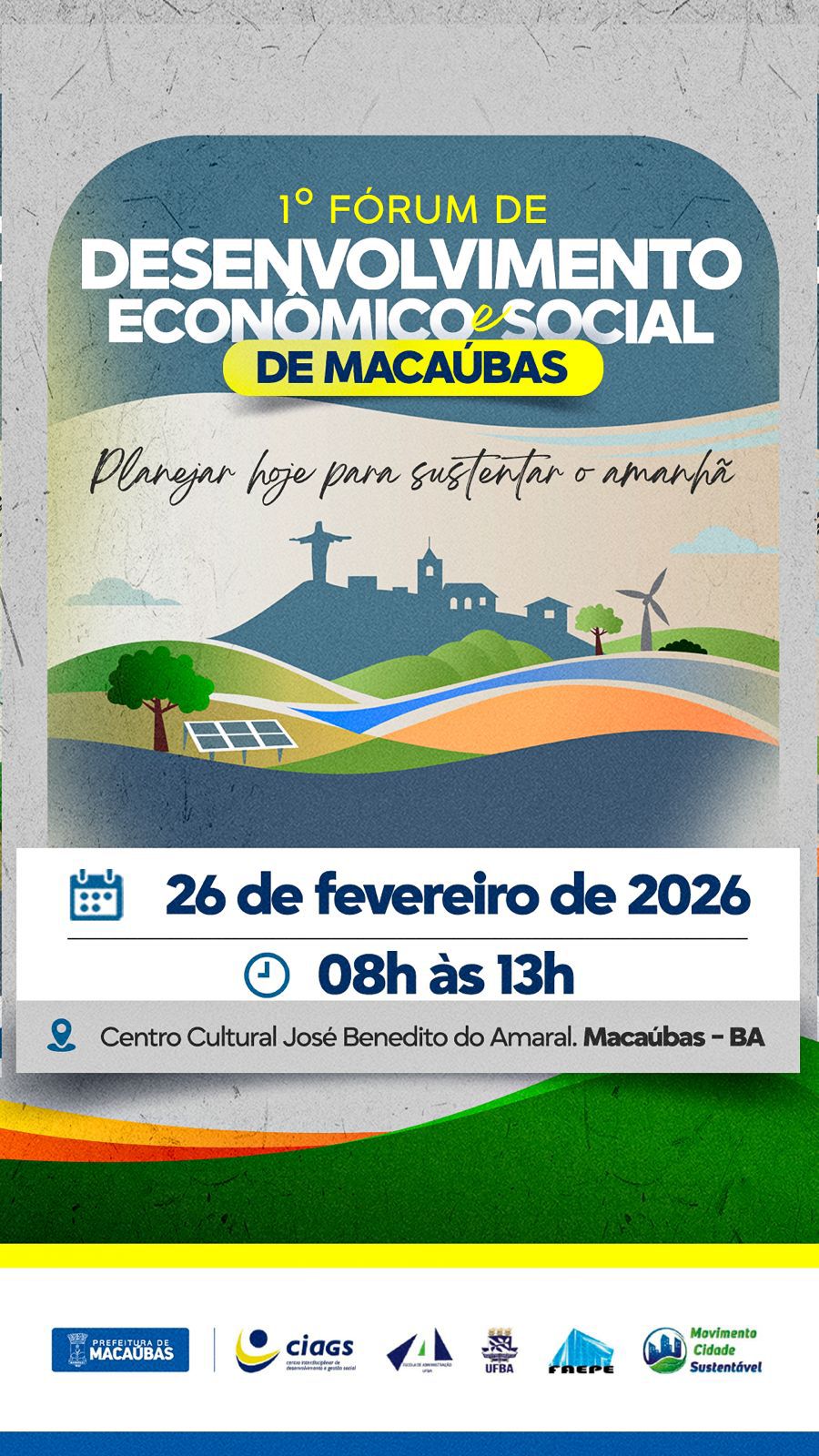 MACAÚBAS SEDIA 1º FÓRUM DE DESENVOLVIMENTO ECONÔMICO E SOCIAL NESTA QUINTA-FEIRA (26)