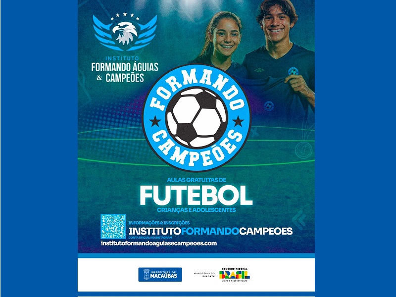 AULAS GRATUITAS DE FUTEBOL - CRIANÇAS E ADOLESCENTES