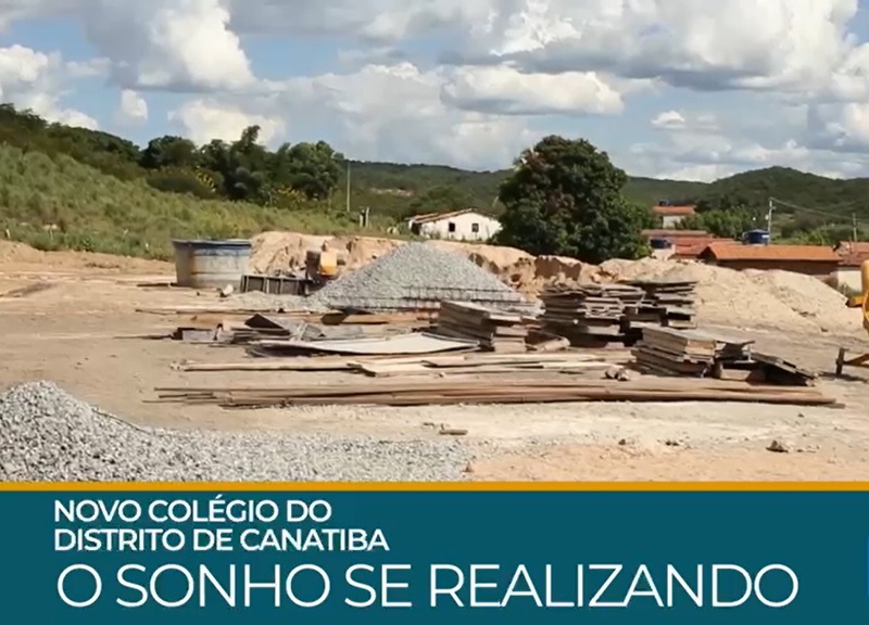 A OBRA DO NOVO COLÉGIO DE CANATIBA JÁ ESTÁ NA FASE DE FUNDAÇÃO!