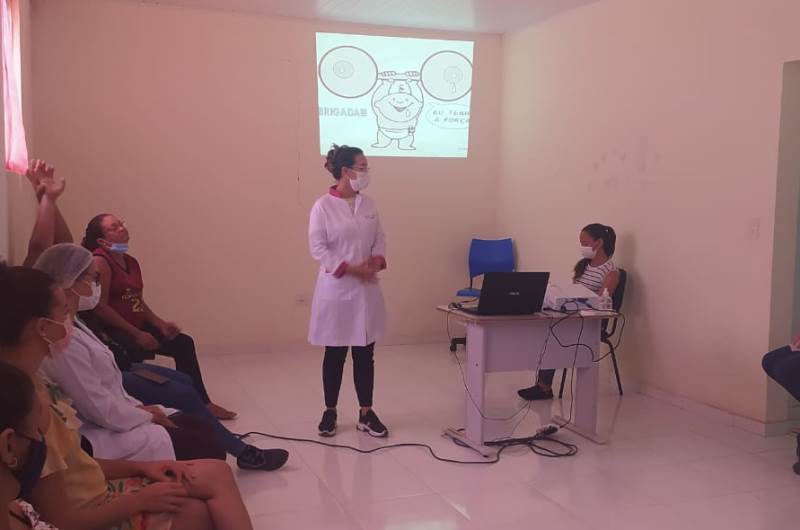 ENCONTRO COM O GRUPO DE GESTANTES FOI REALIZADO NA ESF - SANTA TEREZINHA