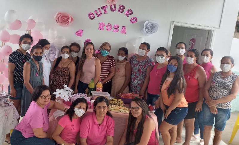 OUTUBRO ROSA: EQUIPE DE SAÚDE REALIZA AÇÕES EM VÁRIAS COMUNIDADES E NA SEDE DO MUNICÍPIO