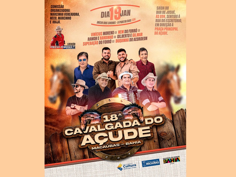 VEM AÍ A MAIOR E MAIS TRADICIONAL CAVALGADA DA REGIÃO!