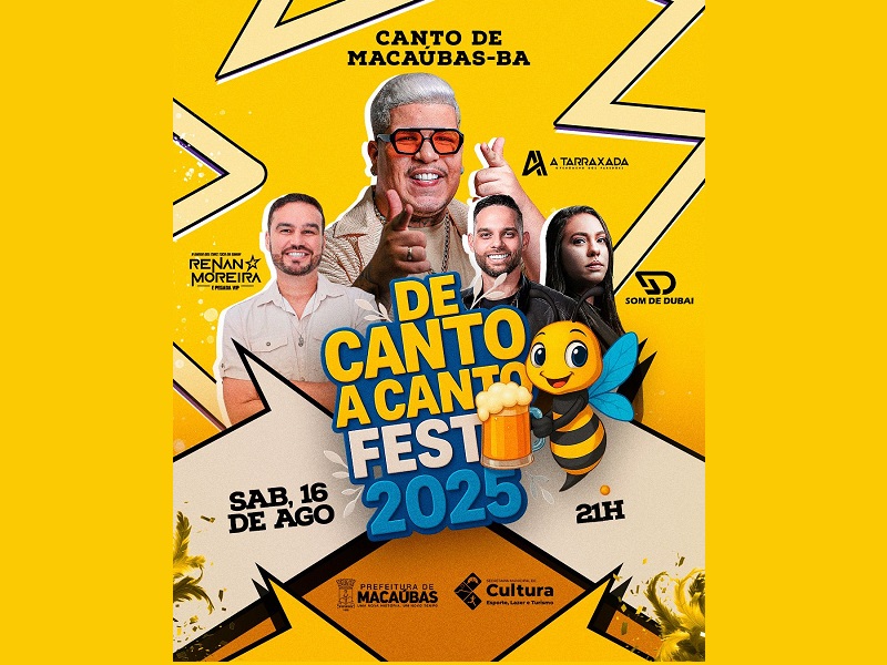 CANTO FEST VAI ACONTECER NESTE SÁBADO, 16 DE AGOSTO